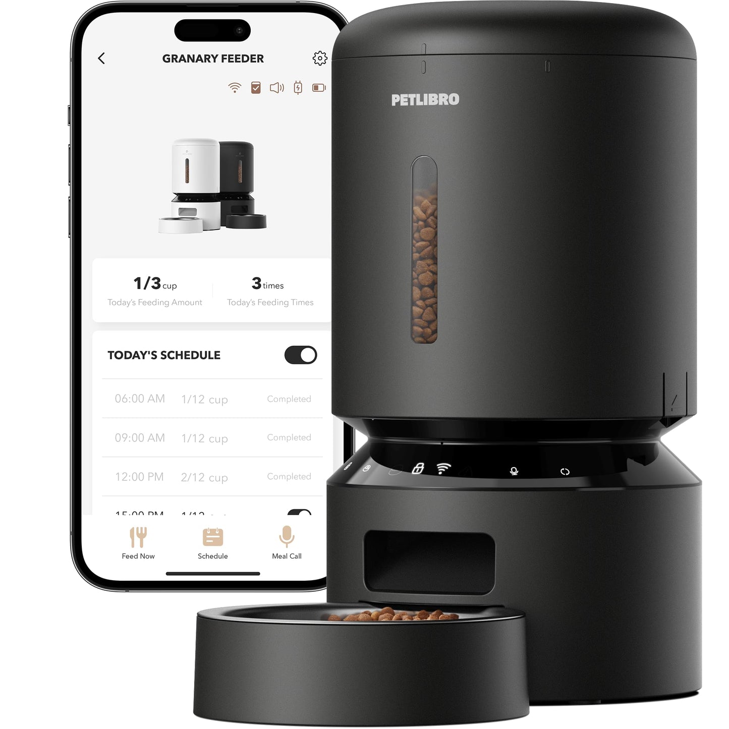 PETLIBRO Automatic Cat Feeder, 5G WiFi Automatic Dog Food Dispenser with Freshness Preservation, 5L Timed Pet Feeder with Low Food Sensor, Up to 10 Meals Per Day