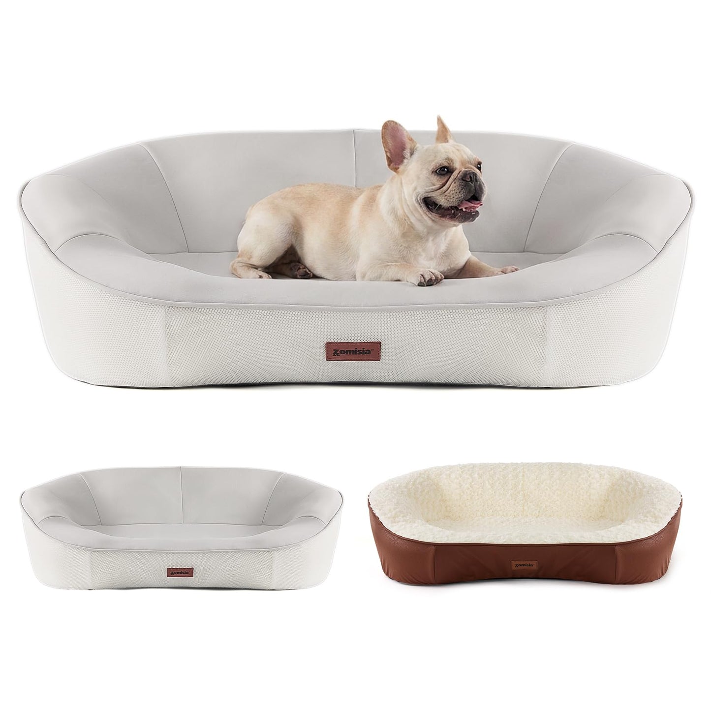 Modern Dog Sofa with Wooden Legs