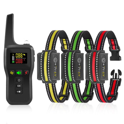 PetJoy Automatic Bark Collar for Dogs - Shock Collar with Remote and Auto Modes, Bark Training Combo - Level 1-5, 3300 Ft Range