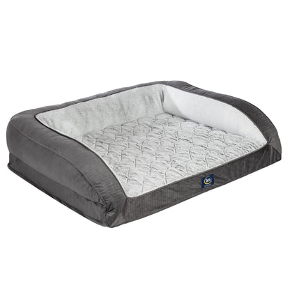 Serta Orthopedic Quilted Couch Dog Bed for Pets