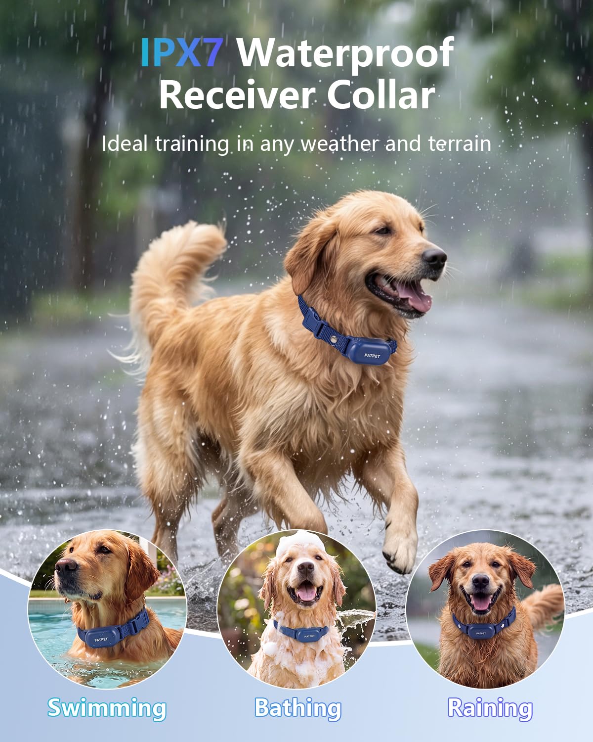 PATPET Dog Shock Collar with Remote Control - 4000FT Safe Training Collar