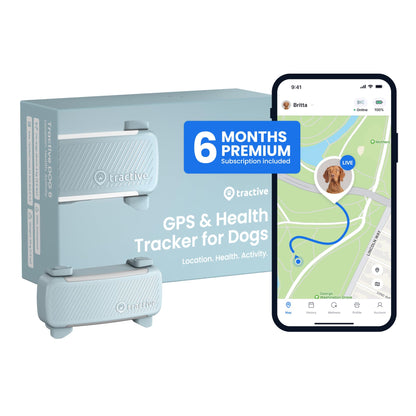Tractive Smart Dog GPS Tracker | Live Pet Tracker with Virtual Fence | Vital Signs Monitoring of Heart & Respiratory Rate | Bark Monitoring | Dog Collar Attachment