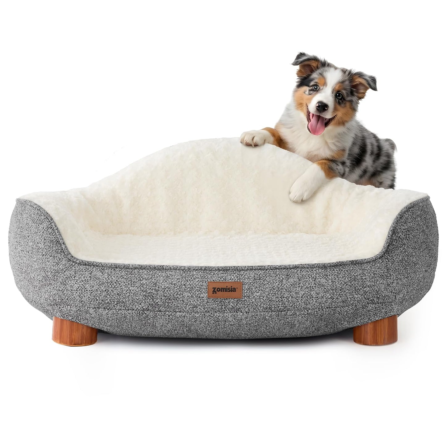Modern Dog Sofa with Wooden Legs