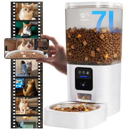 Frienhund Automatic Cat Feeder: Automatic Dog Feeder-7L Auto Cat Food Dispenser