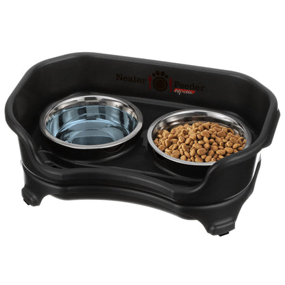 Neater Feeder - Express Model - Mess-Proof Cat & Dog Bowls – Made in USA – Elevated, No Spill, Non-Tip, Non-Slip, Raised Stainless Steel Food & Water Pet Bowls