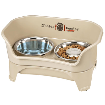 Neater Feeder - Express Model - Mess-Proof Cat & Dog Bowls – Made in USA – Elevated, No Spill, Non-Tip, Non-Slip, Raised Stainless Steel Food & Water Pet Bowls