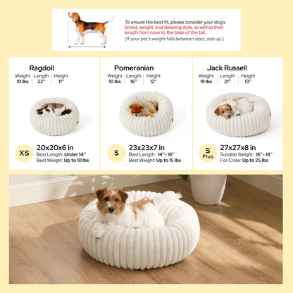 Donut Dog Bed with Removable Washable Cover
