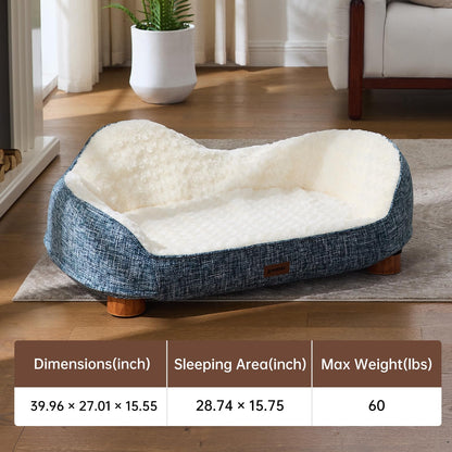 Modern Dog Sofa with Wooden Legs