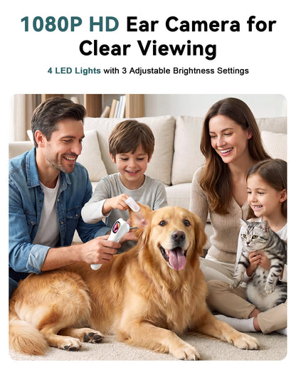 Pet Ear Cleaning Camera Kit with Screen