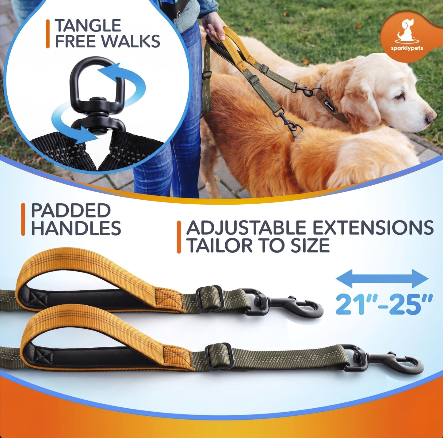 Reflective Dog Leash for Training & Outdoor Activities