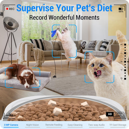 Frienhund Automatic Cat Feeder: Automatic Dog Feeder-7L Auto Cat Food Dispenser