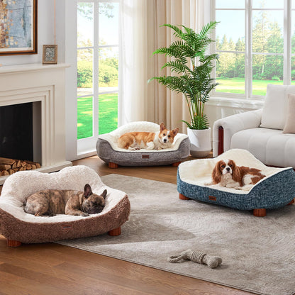 Modern Dog Sofa with Wooden Legs