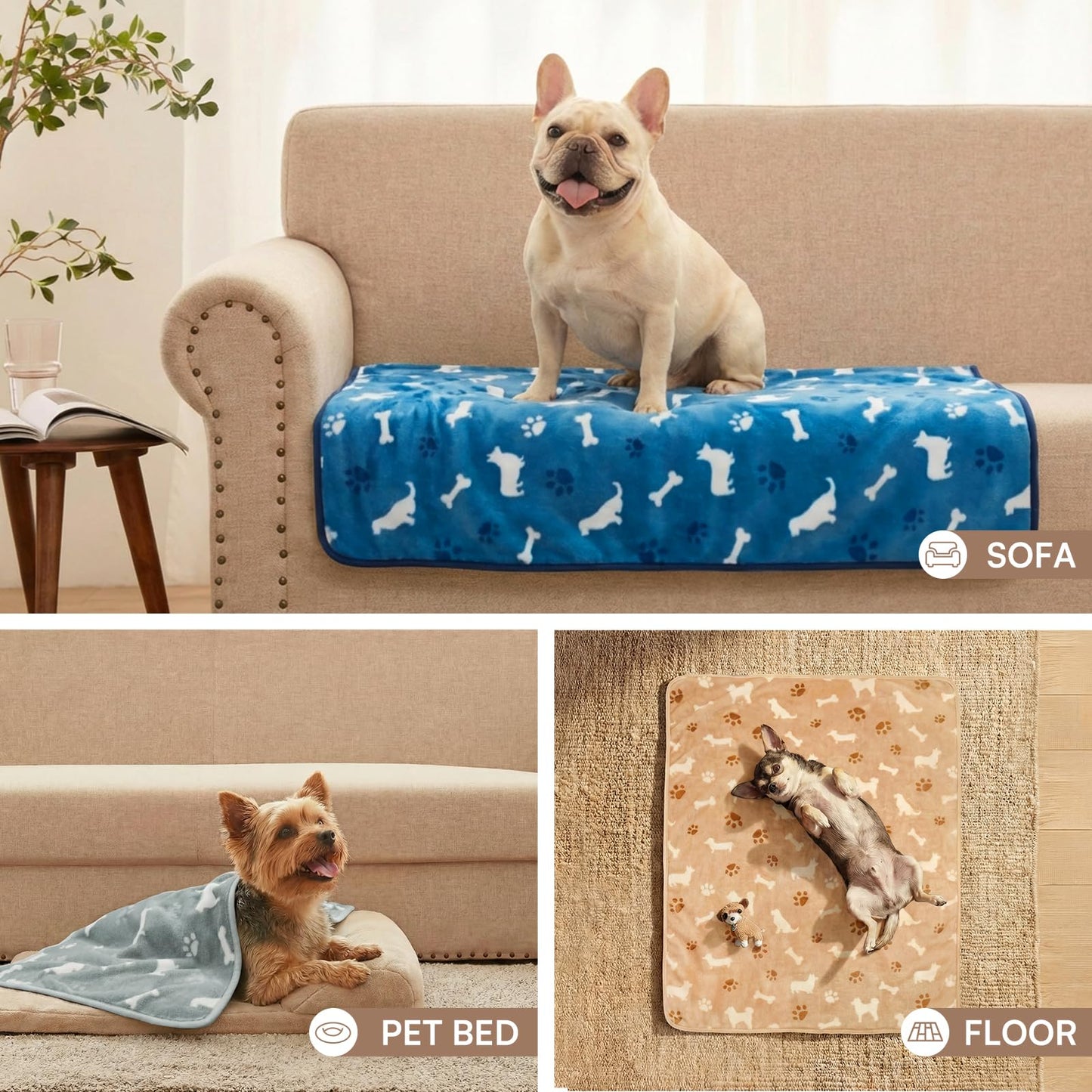 Soft Fleece Pet Blanket for Dogs & Cats