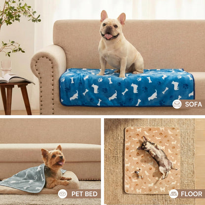 Soft Fleece Pet Blanket for Dogs & Cats
