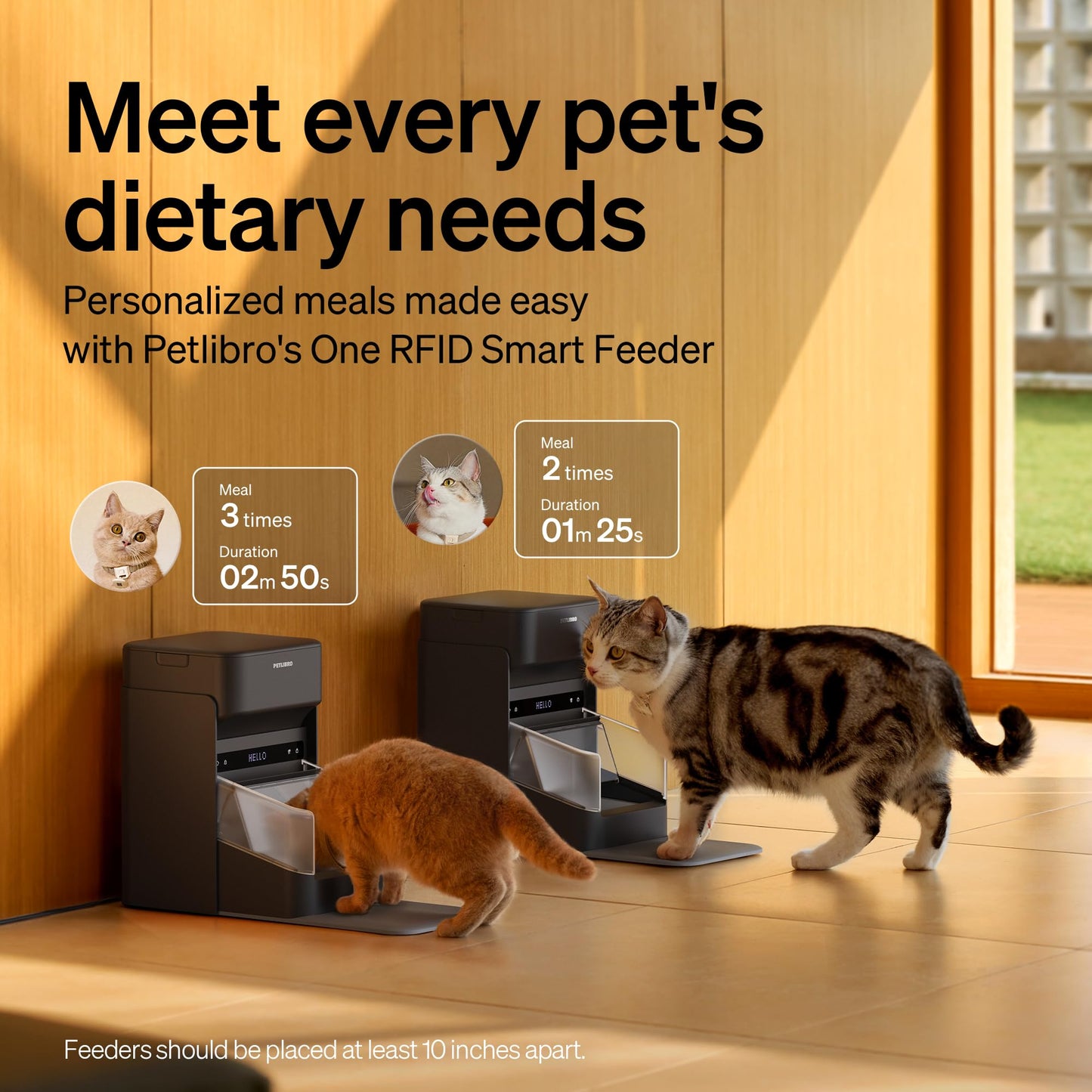 PETLIBRO RFID Automatic Cat Feeder, Collar Tag-Activated Personalized Meals