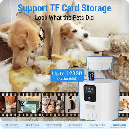 Frienhund Automatic Cat Feeder: Automatic Dog Feeder-7L Auto Cat Food Dispenser