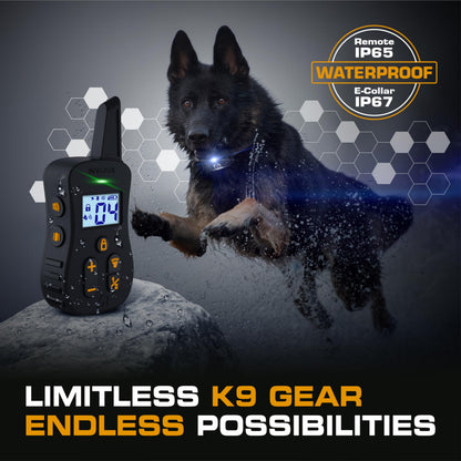 INVIROX Ultra K9 Dog Shock Collar, 124 Levels, Night Light, IP67 Waterproof