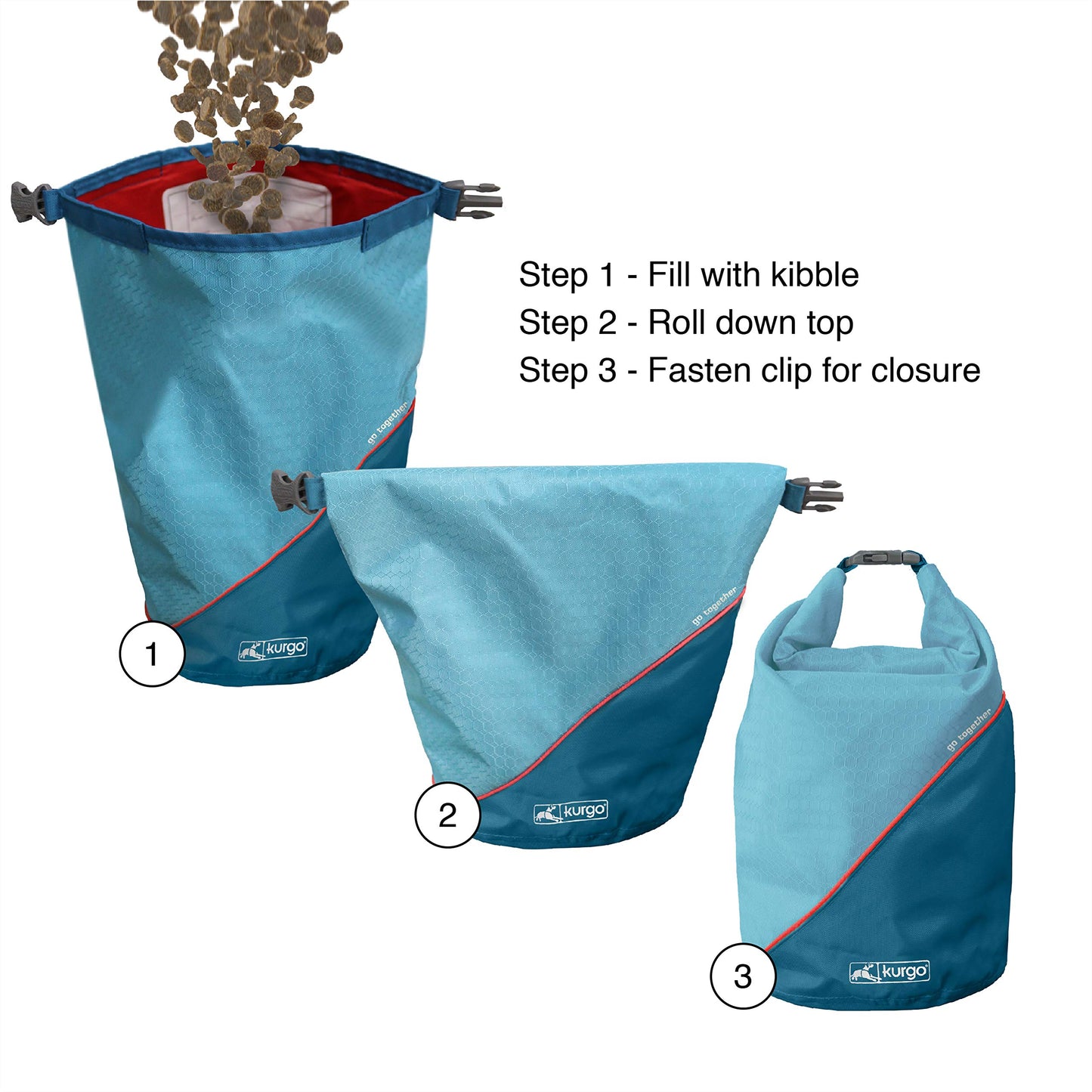 Foldable Dog Food Travel Container for Camping & Trips