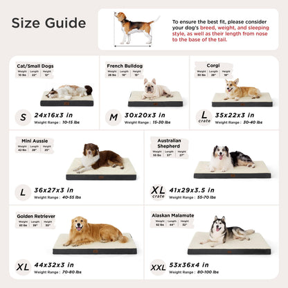 Washable Sherpa Dog Bed for Large Dogs