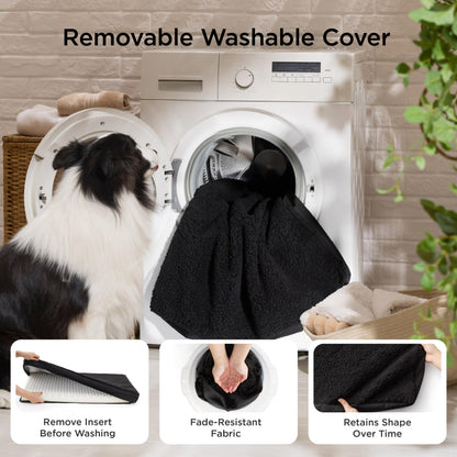 Washable Sherpa Dog Bed for Large Dogs