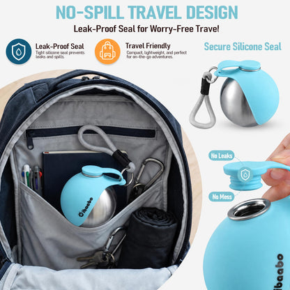 Portable Dog Water Bottle with Collapsible Bowl