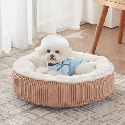 Luxury Calming Dog Bed with Soft Plush Faux Fur