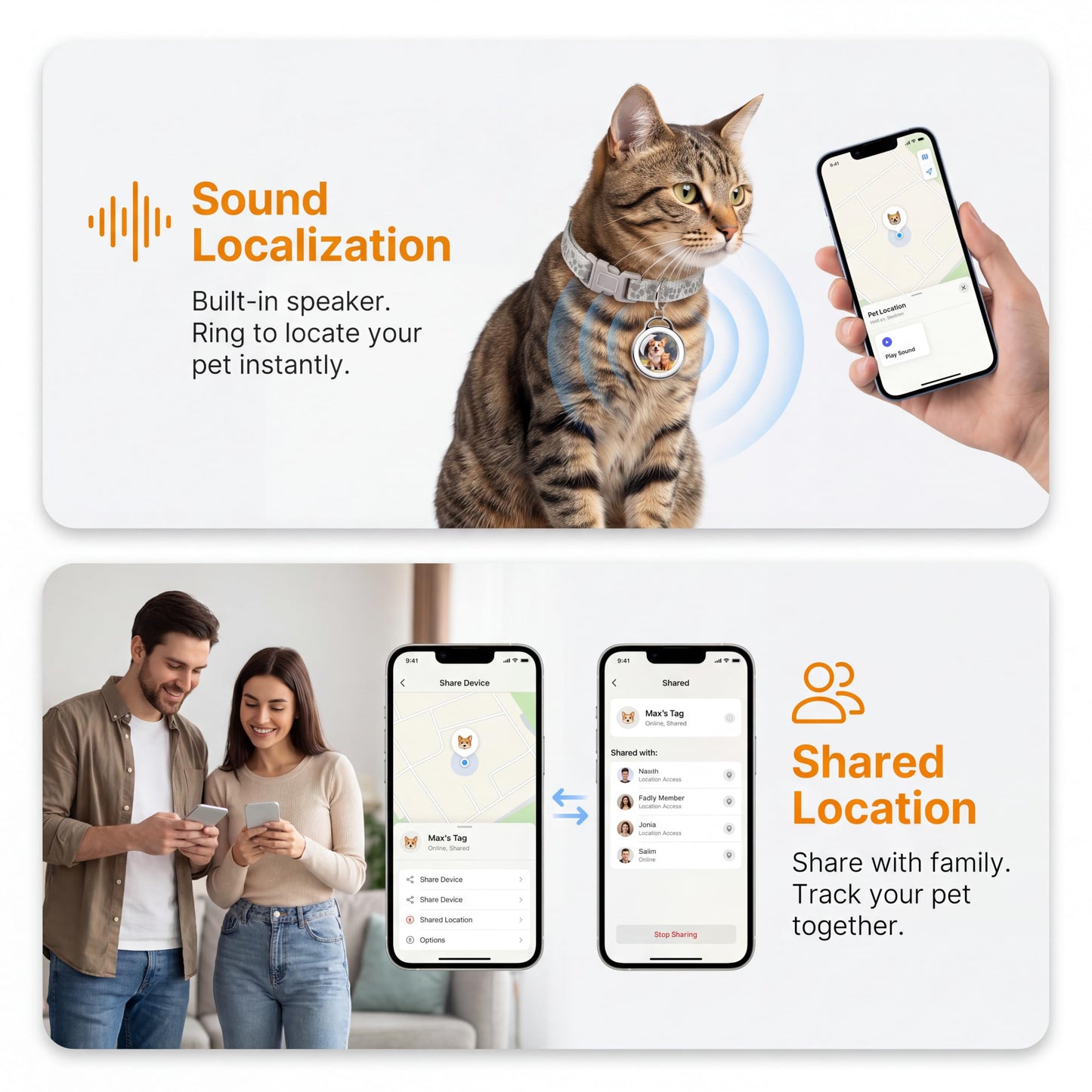GPS Pet Tracker for Dogs & Cats White