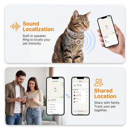 GPS Pet Tracker for Dogs & Cats White