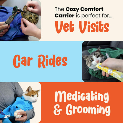 Cozy Cat Carrier Bag for Travel & Vet Visits