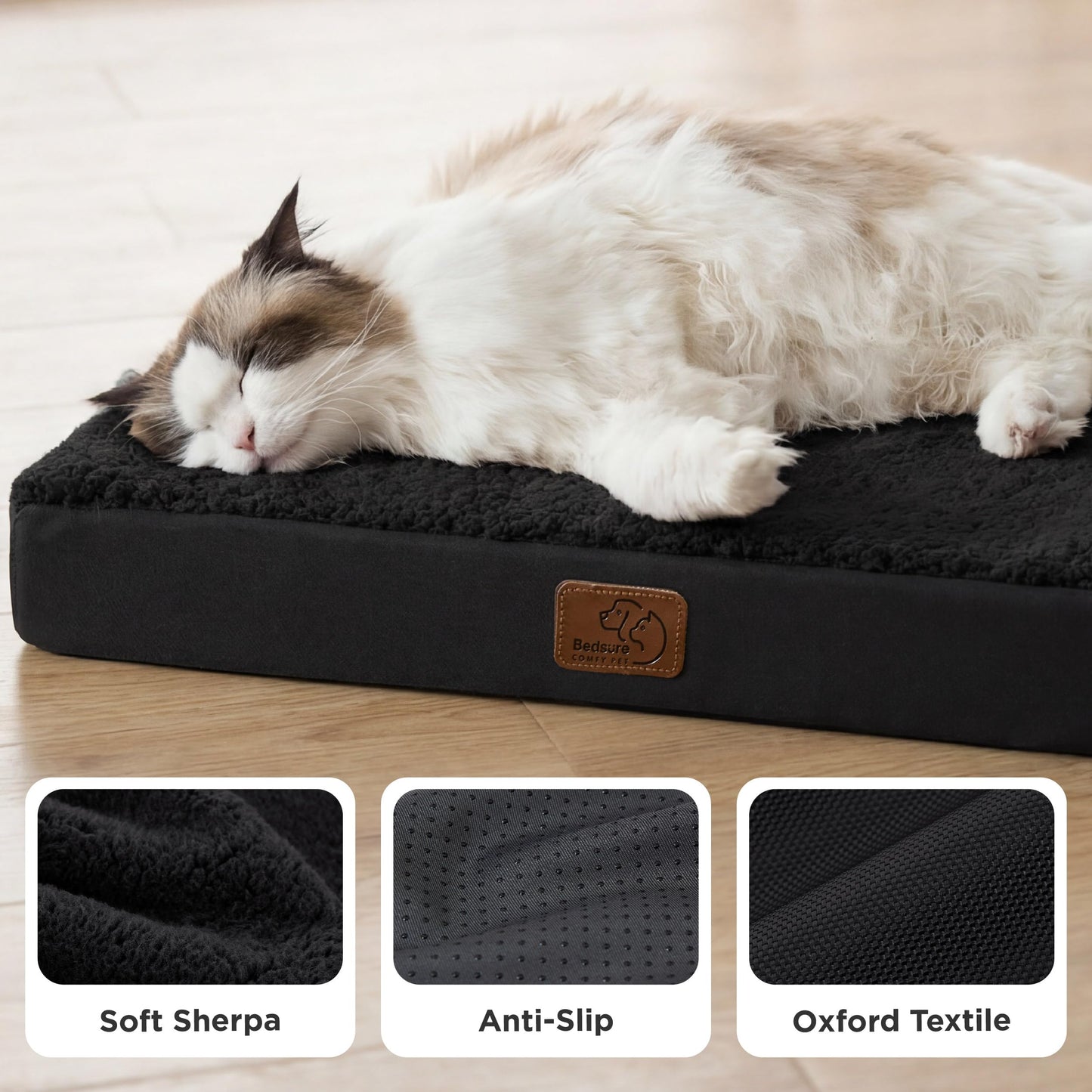 Washable Sherpa Dog Bed for Large Dogs