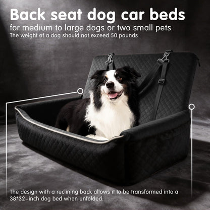 Dog Travel Car Seat-Bed for Medium&Large Pets