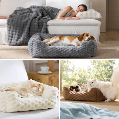 Fluffy Washable Dog Bed for Small & Medium Dogs