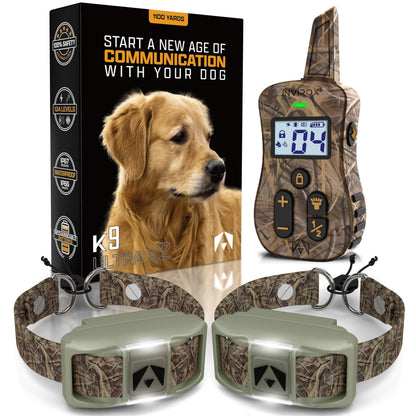 INVIROX Ultra K9 Dog Shock Collar, 124 Levels, Night Light, IP67 Waterproof