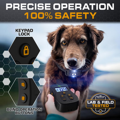 INVIROX Ultra K9 Dog Shock Collar, 124 Levels, Night Light, IP67 Waterproof