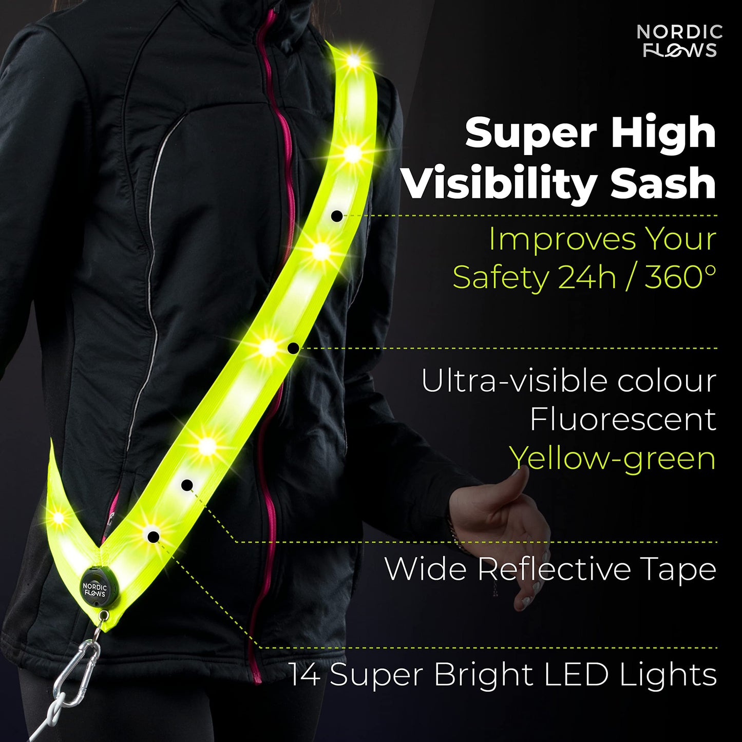 Rechargeable LED Safety Vest for Night Dog Walks