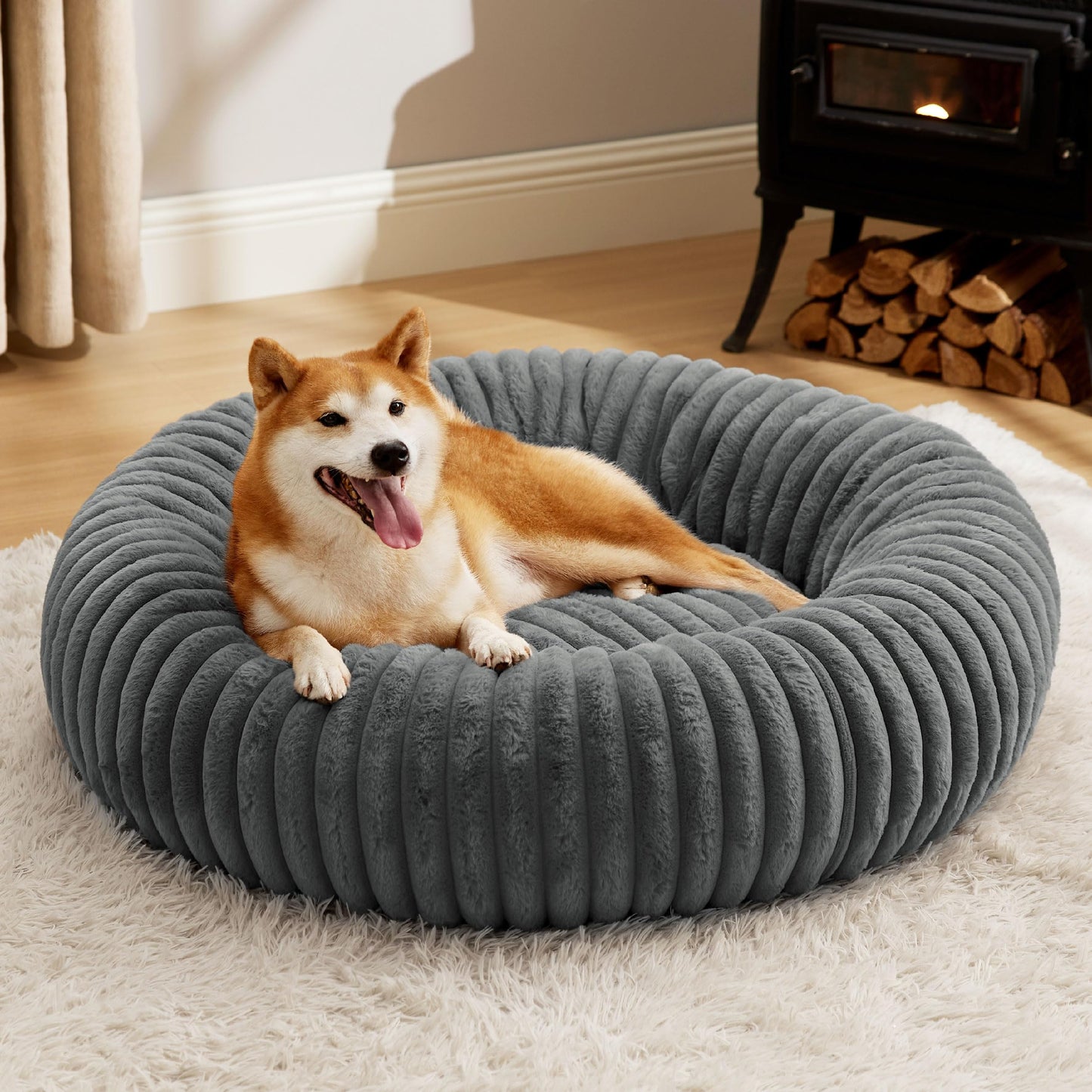 Donut Dog Bed with Removable Washable Cover