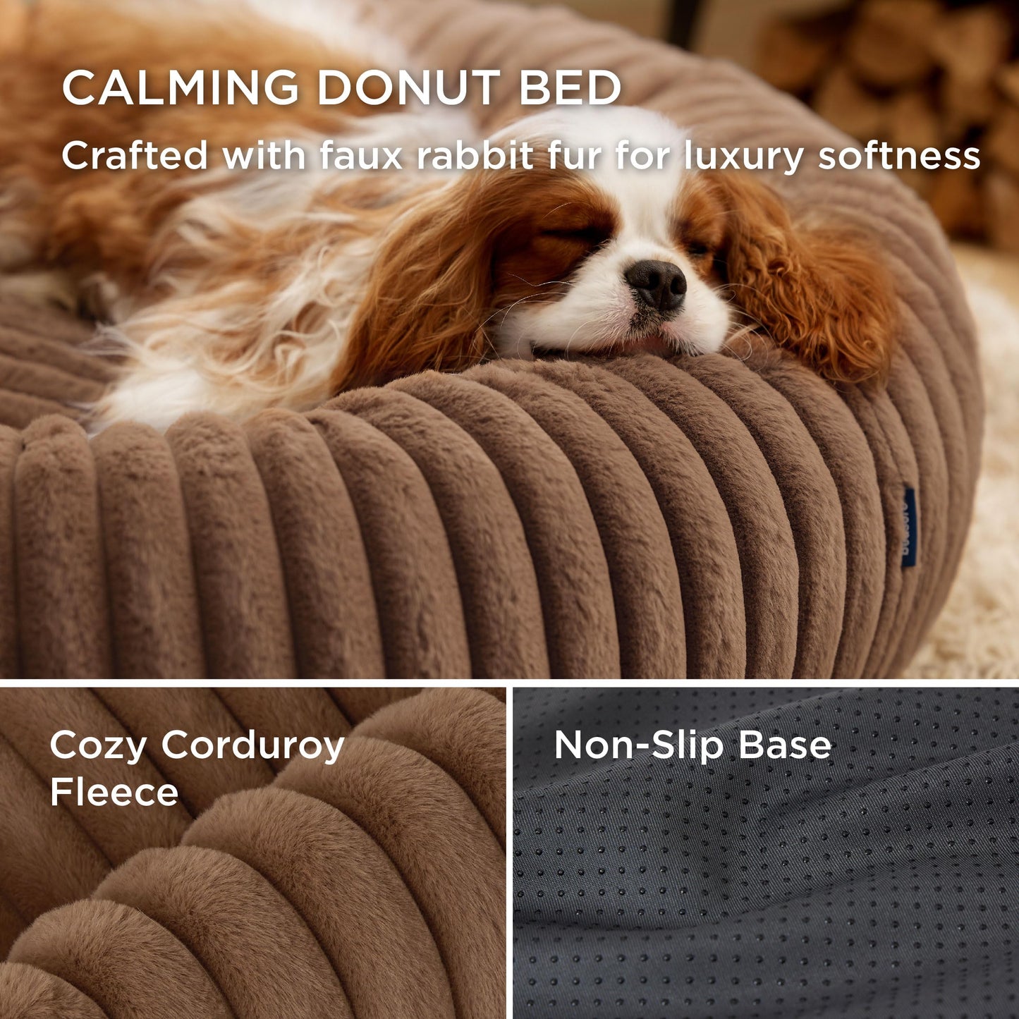 Donut Dog Bed with Removable Washable Cover