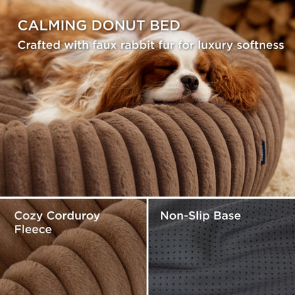 Donut Dog Bed with Removable Washable Cover