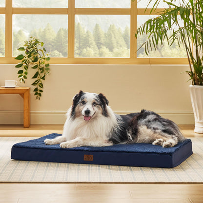 Washable Sherpa Dog Bed for Large Dogs