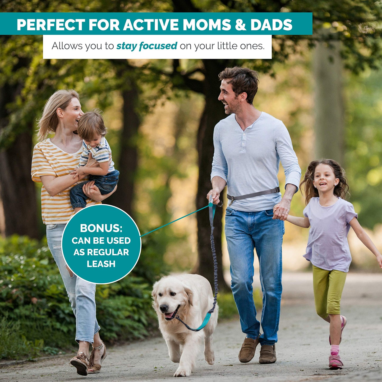 Hands-Free Dog Leash Belt for Walking & Running