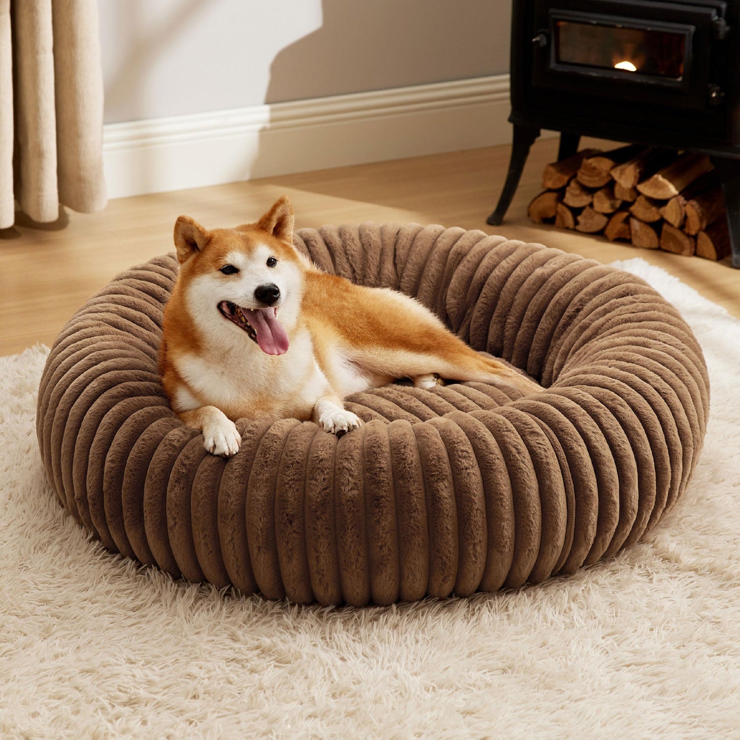 Donut Dog Bed with Removable Washable Cover