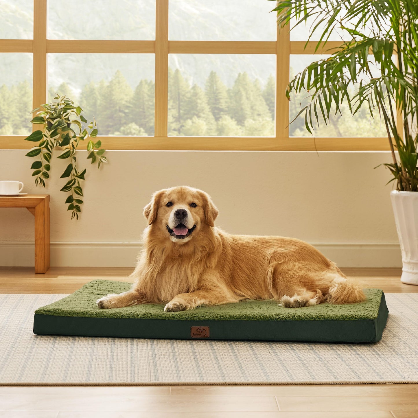 Washable Sherpa Dog Bed for Large Dogs