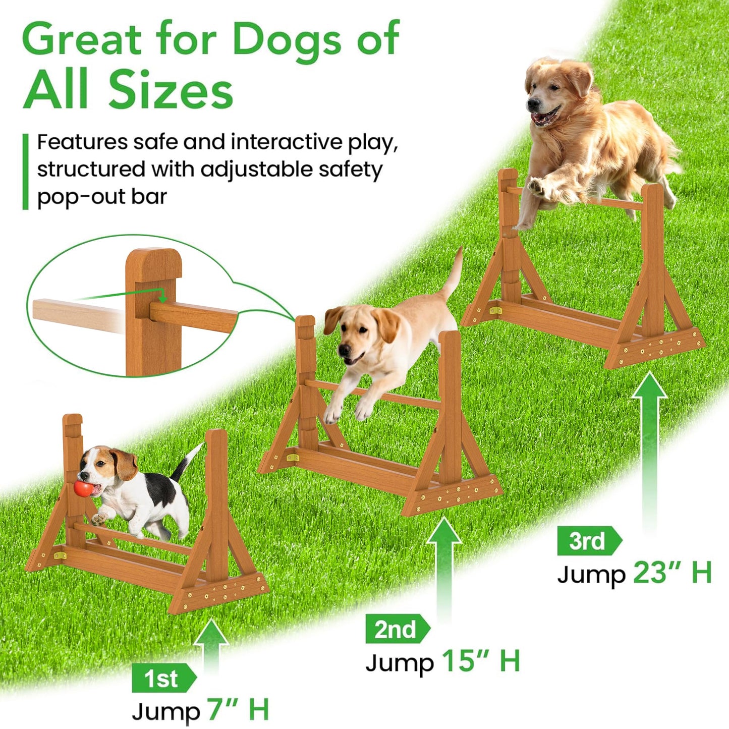 SuniBoxi Wooden Dog Training and Exercise Equipment